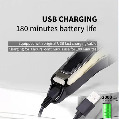 Kemei PG1990A Rechargeable Hair Clipper or Limit Combs Professional Cordless Men Hair Trimmer Men's Hair Cutting Machine Barber