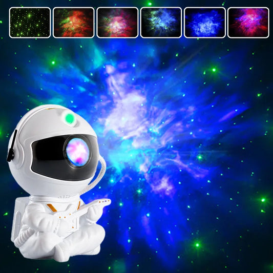 Galaxy Star Projector LED Night Light Starry Sky Astronaut Porjectors Lamp For Decoration Bedroom Home Decorative Children Gifts