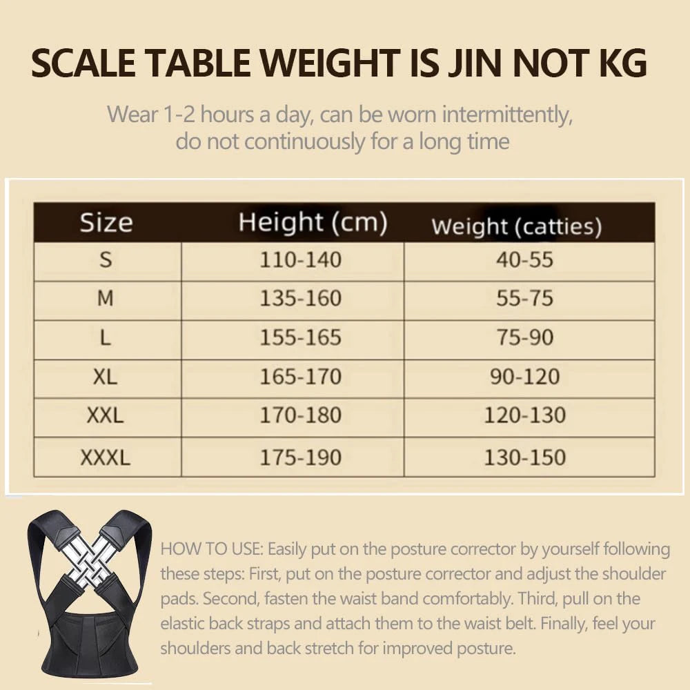 Instant Posture Corrector for Women and Men Back Straightener Adjustable Shoulder Brace Used for Middle and Upper Spine