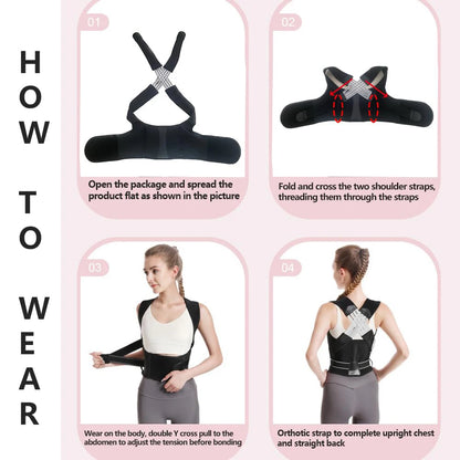 Instant Posture Corrector for Women and Men Back Straightener Adjustable Shoulder Brace Used for Middle and Upper Spine